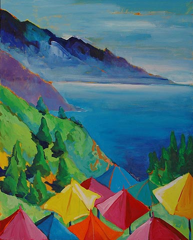 Nepenthe with Umbrellas II